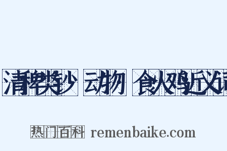 清稗类钞·动物·食火鸡近义词是什么意思的图片